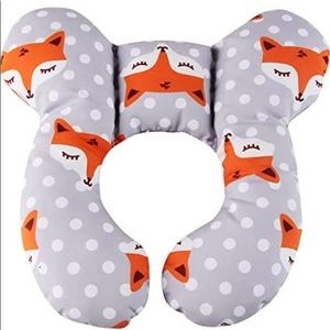 💥3/$25💥 Kakiblin Stroller Car Seat Neck Support Baby Pillow Fox NWT